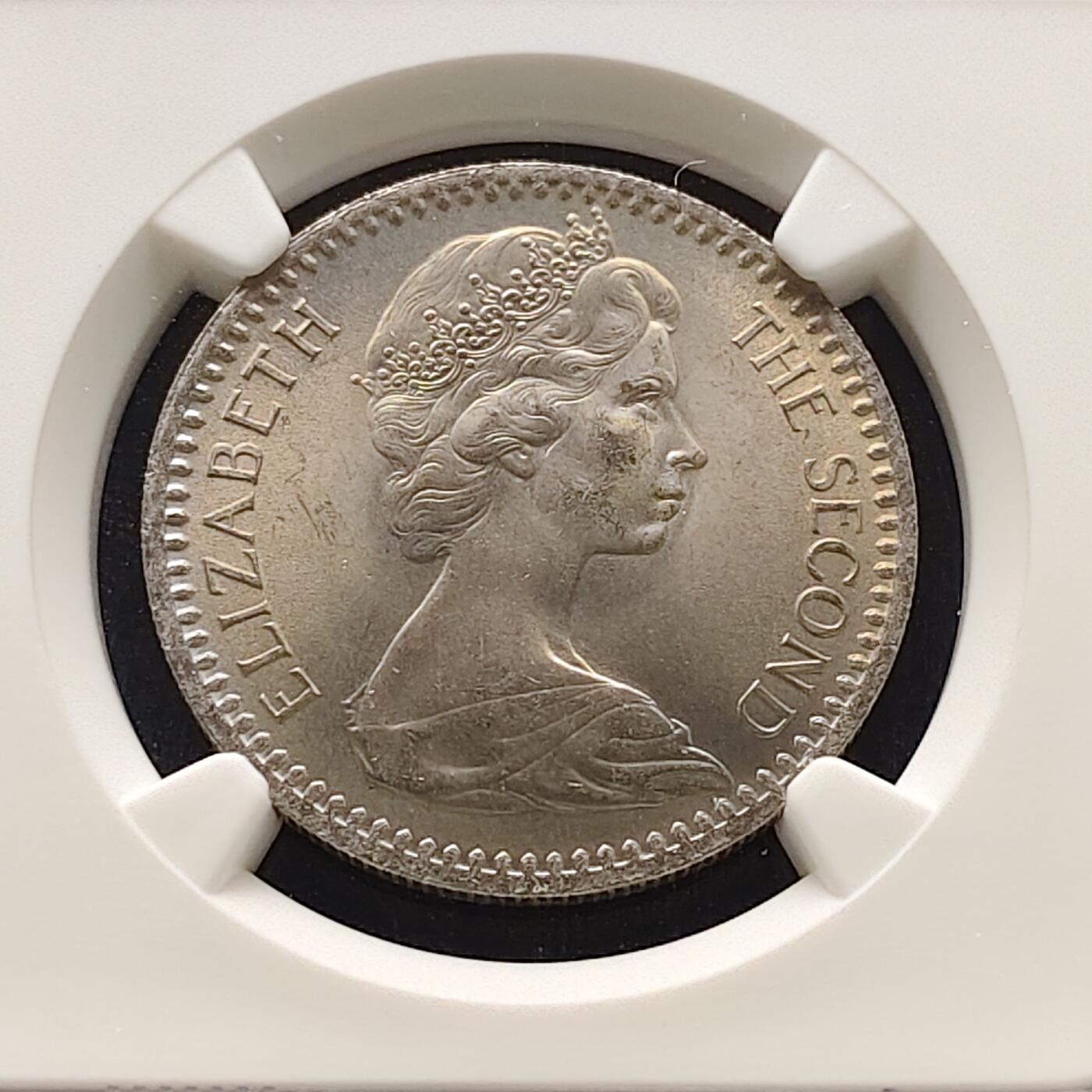 【全场包邮】纯粹捡漏拍477场（免费代拍第14场）调整中 英属罗德西亚1964年25分/2先令6便士双面值-NGC MS64