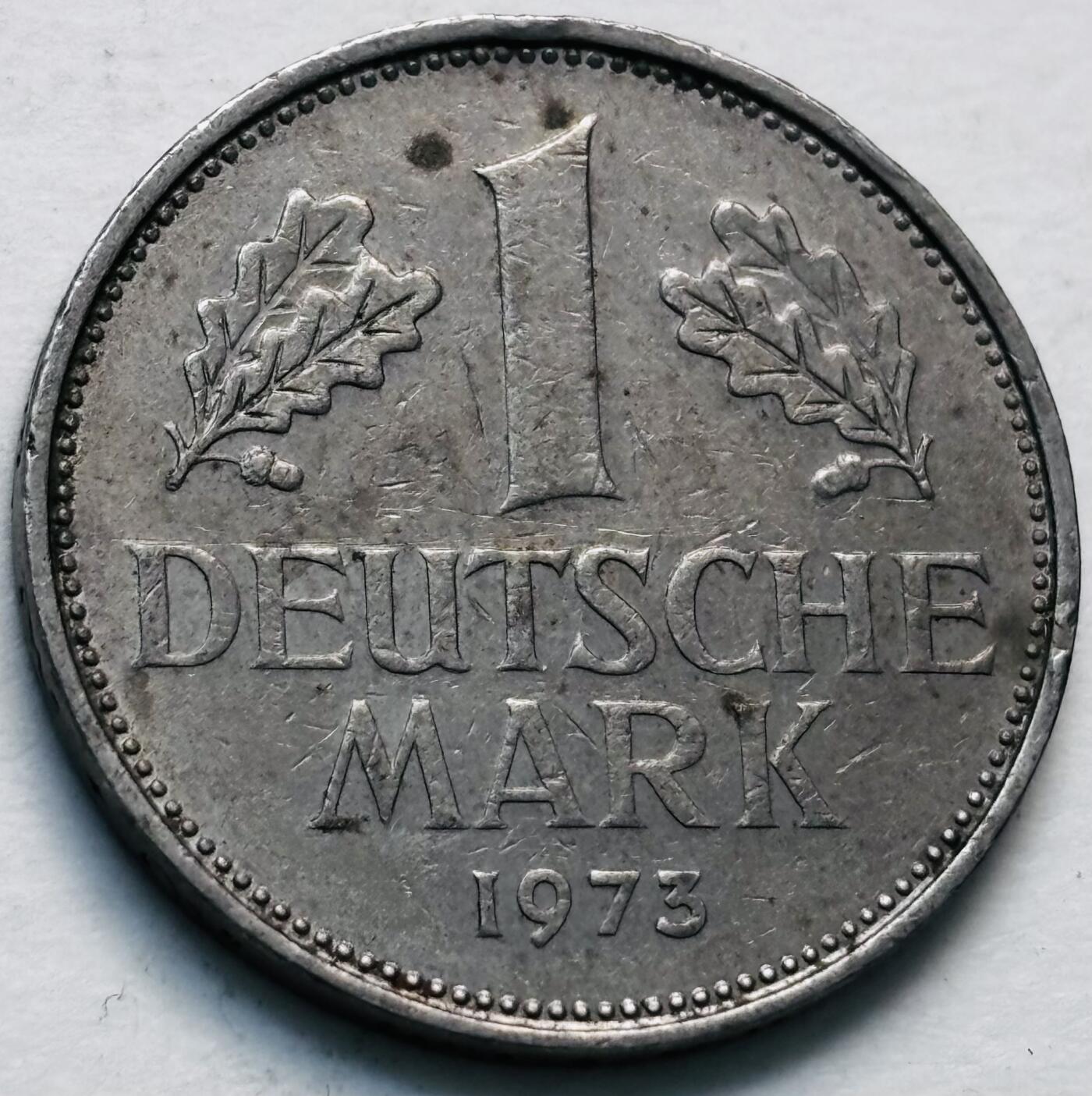 文馨钱币收藏第 279 场，银币，纪念铜章场 长期接收代拍品 1973 年德国 1 马克 D 版