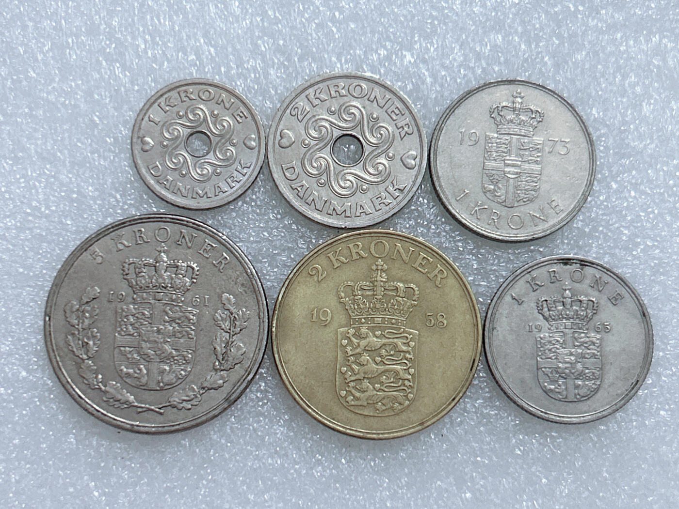 第一海外回流一元起拍收藏 散集专场  第263期 丹麦克朗币 6枚 无重复