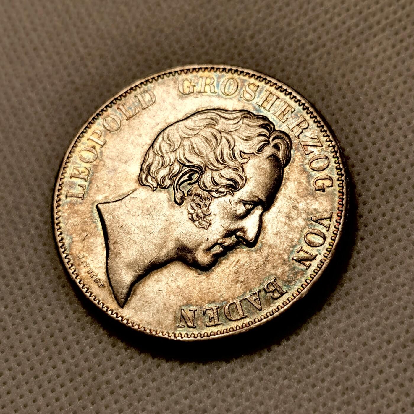 甄臻铺-世界币章拍卖（第38期）立冬小精品场，送拍享返佣金等优惠多多 1838年德国巴登 2泰勒 弗里德里希纪念碑37.12g / 41mm 仅发行4323枚，国内罕见