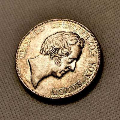 甄臻铺-世界币章拍卖（第38期）立冬小精品场，送拍享返佣金等优惠多多 1838年德国巴登 2泰勒 弗里德里希纪念碑37.12g / 41mm 仅发行4323枚，国内罕见