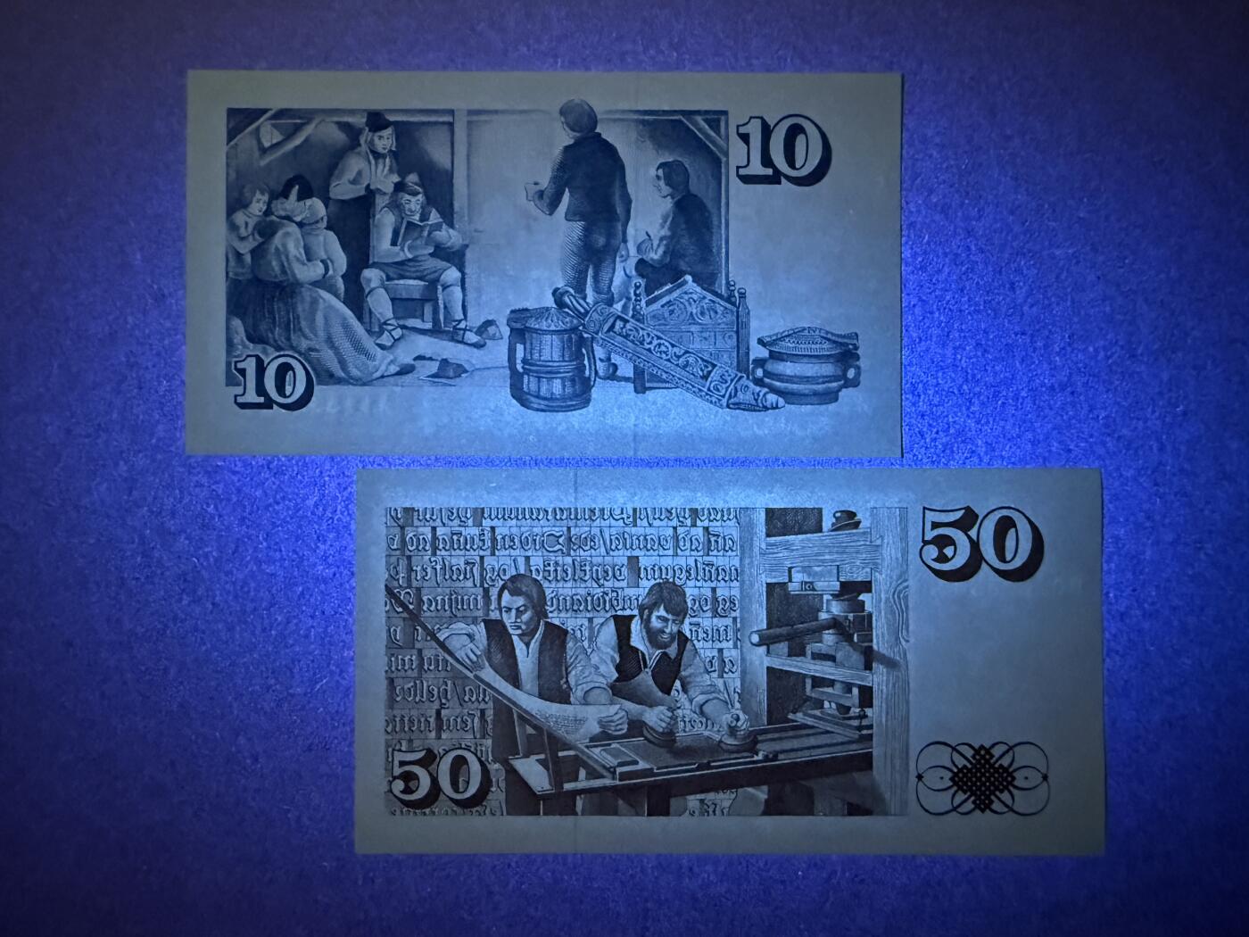 《艾美收藏》第219期-11.9周日外币畅拍场 冰岛10、50克朗2张 UNC 1981年 无4