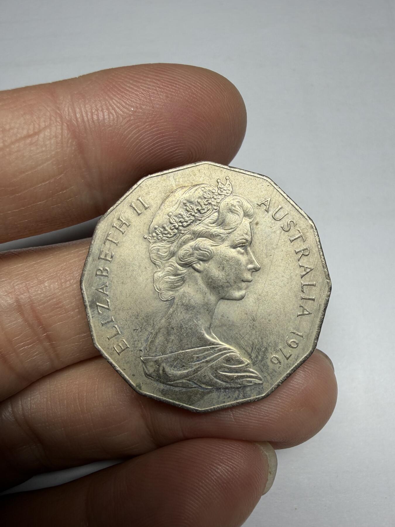 2025年集古藏今外币拍卖第十期-第4场—（总第284拍），可以寄存60天，满160元包邮。 1976年澳大利亚50便士