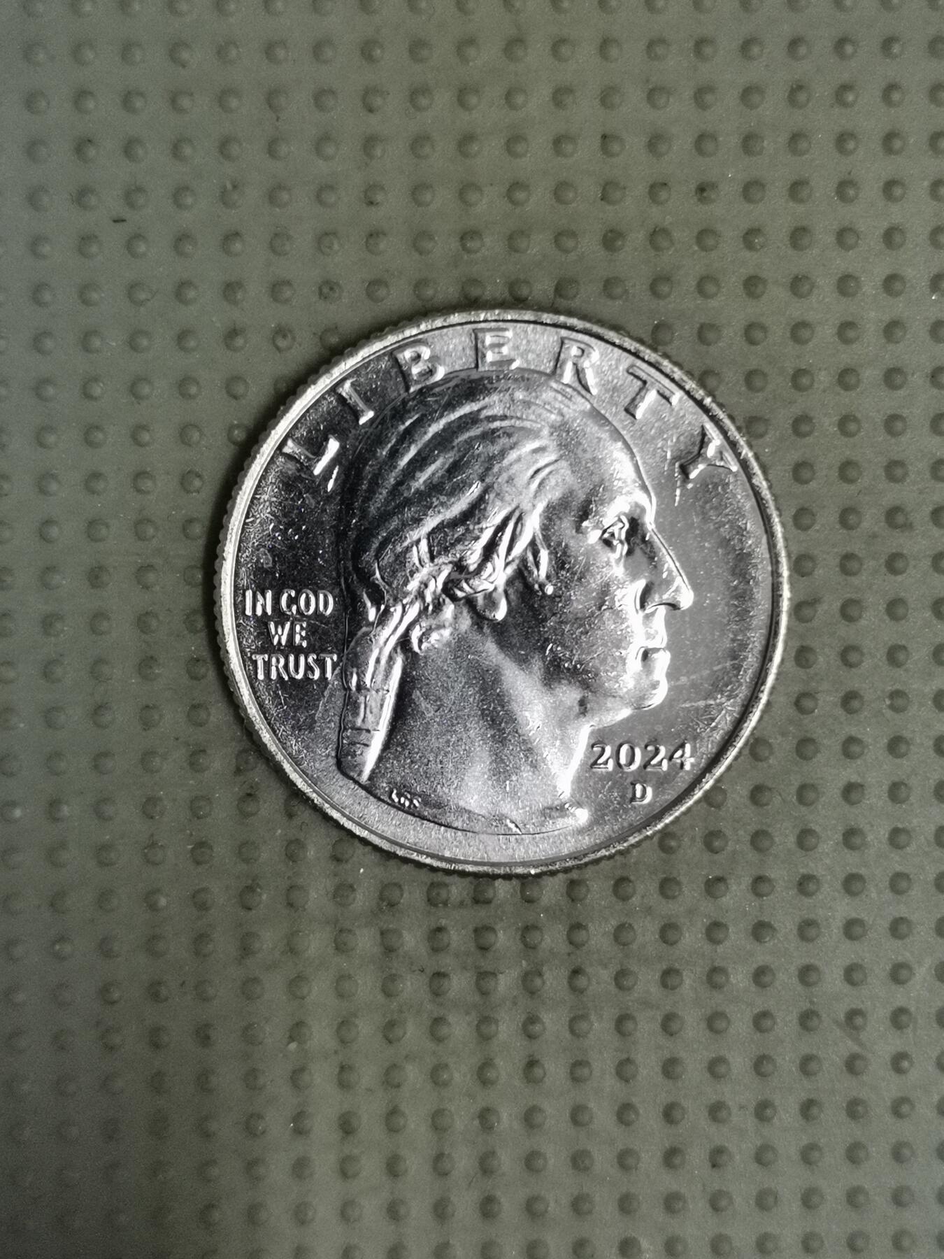 2025年第111场各国散币拍卖（总第111场） 美国2024年杰出女性第11枚保利·默里25美分纪念币