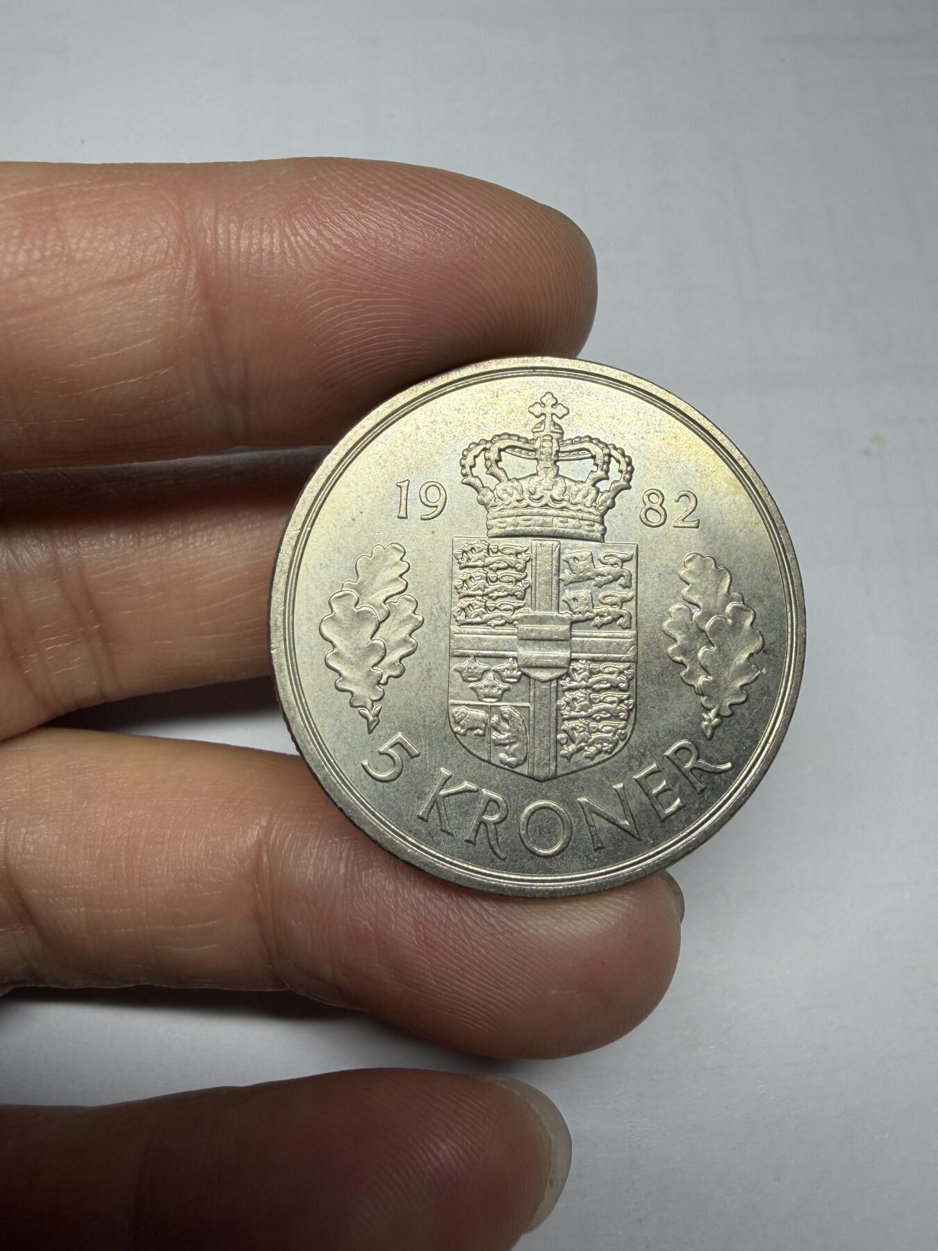 2025年集古藏今外币拍卖第十期-第4场—（总第284拍），可以寄存60天，满160元包邮。 1982年丹麦5克朗