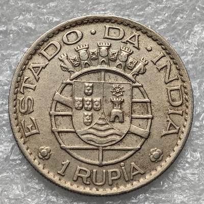 【淘币小摊】限时拍第七百九十五拍  葡属印度爪哇波兰阿根廷专场  满百包邮可预留两周  周一统一发货  - 葡属印度1952年1卢比镍币发行量100万枚好品相 km29