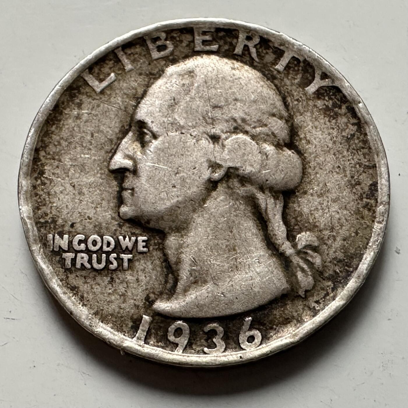 🌹外币初藏🌹🐯2025年第125场  每周二四六晚8️⃣点 接代拍 美国1936年25分银币