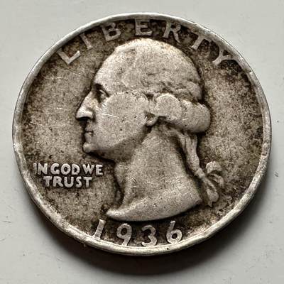 🌹外币初藏🌹🐯2025年第125场  每周二四六晚8️⃣点 接代拍 - 美国1936年25分银币