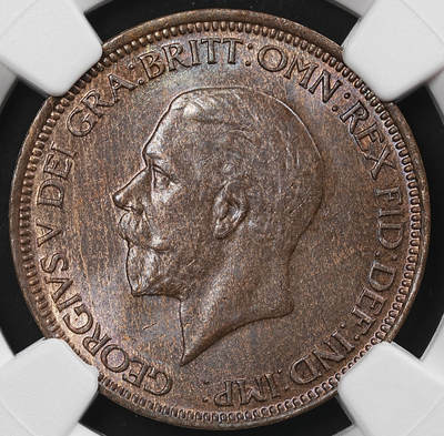 修遠堂世界钱币第九十二期 - NGC MS64BN 1929年英国1/2便士