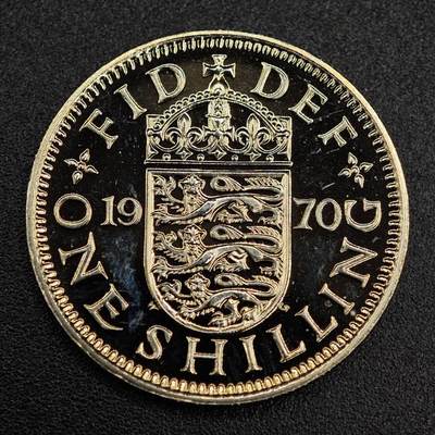 【淘币小摊】实时拍第七百九十一拍   散币纸币套币场   满百包邮可预留二周 每周一统一发货   - 英国1970年一先令精制镍币