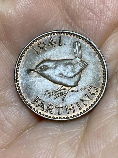 2025年第一百二十五场(总第一百五十一场）外国好品散币(免佣金) - 英国🇬🇧1941年1法新(乔治六世第一版)