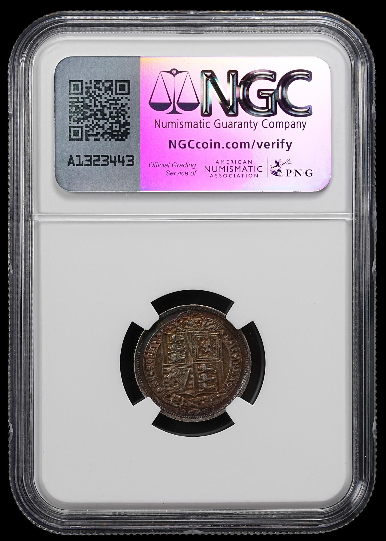修遠堂世界钱币第九十二期 NGC AU58 1887年英国6便士银币