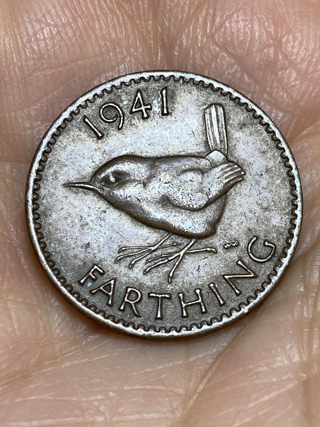 2025年第一百二十五场(总第一百五十一场）外国好品散币(免佣金) 英国🇬🇧1941年1法新(乔治六世第一版)