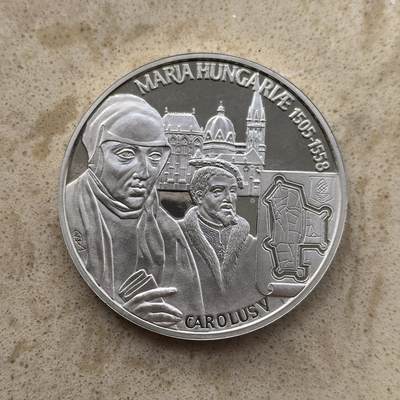 道一币馆币章第一百五十五场 - 比利时1998年新千年的欧洲-匈牙利的玛丽女王精制银章