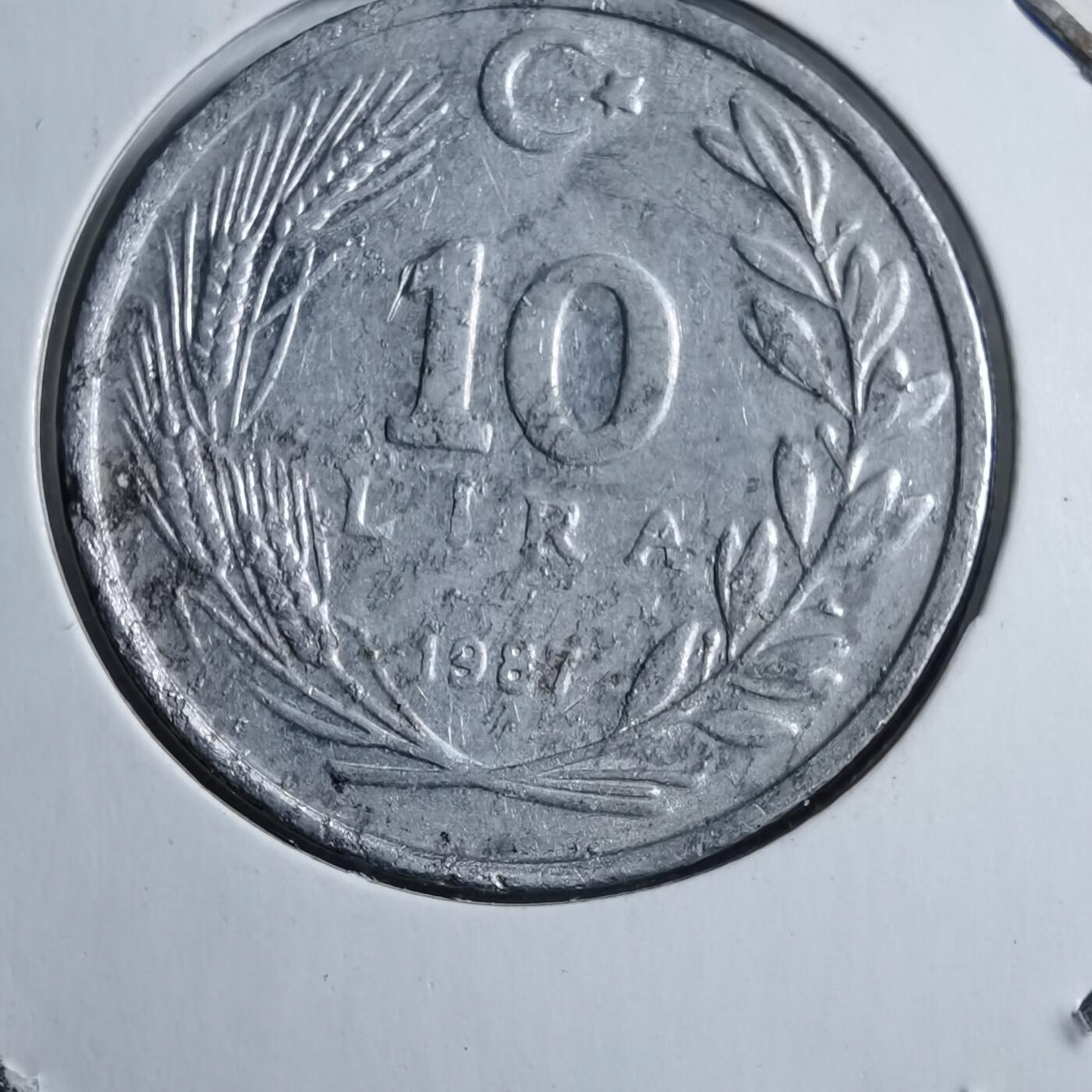 沼泽如烟--第894场 土耳其1987年10里拉