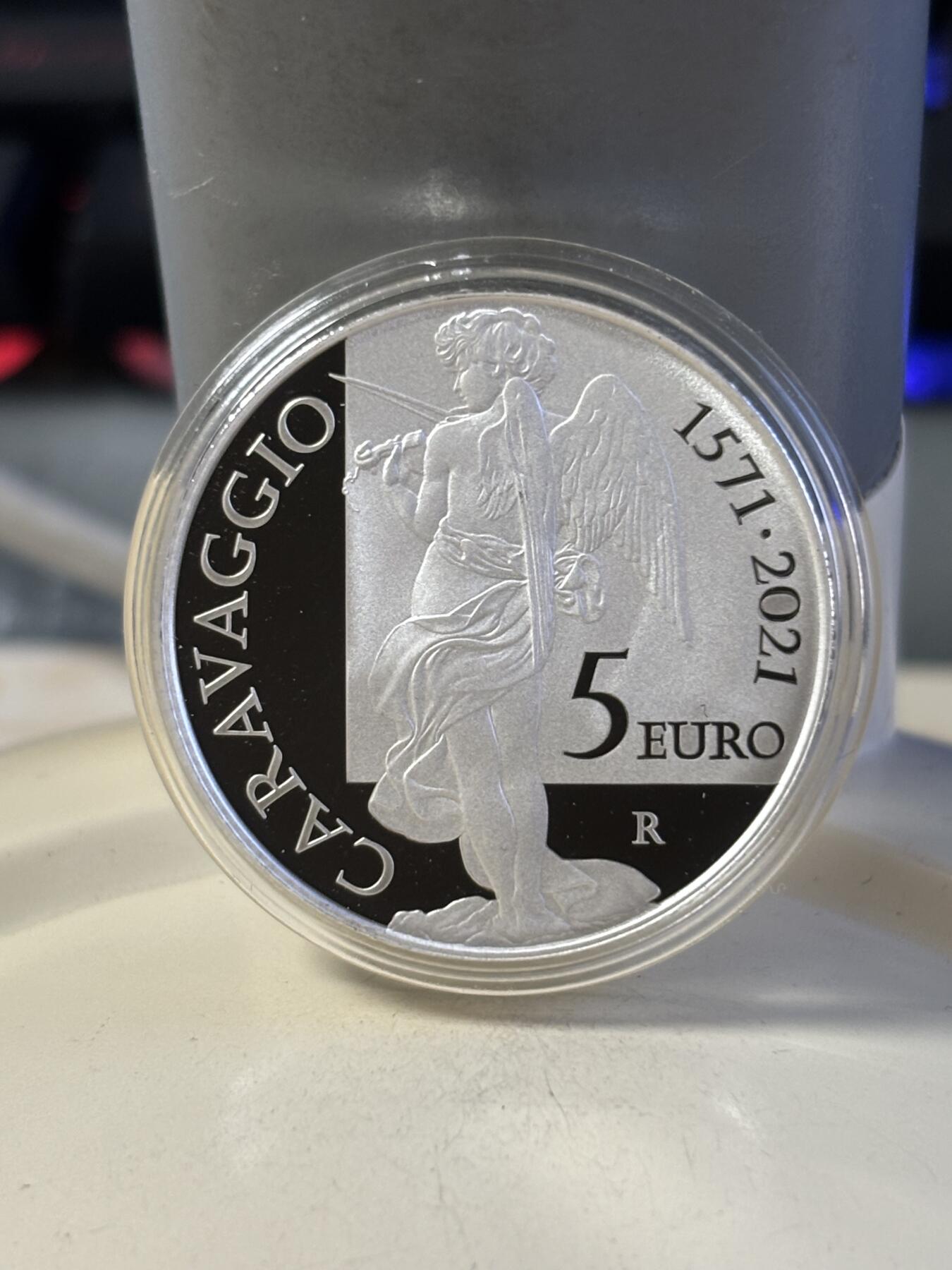 第181期拍卖 意大利2021年画家卡拉瓦乔诞辰450周年纪念银币，925银，18克