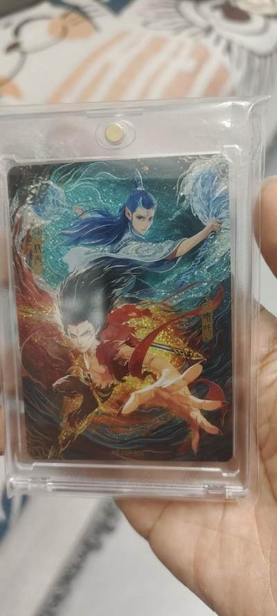 秋原瞳的小店第二十八期（持续收拍，深夜入冬的稀雨，总是静寂的……） - 卡游哪吒ssp哪吒敖丙，品相非常好，右下角有3个轻微白点，不要拿市面上流出来的瑕疵卡对比，