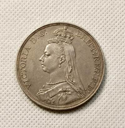 甄臻铺-世界币章拍卖（第38期）立冬小精品场，送拍享返佣金等优惠多多 - 1887年英国高冠马剑，包浆醇厚MS的品相