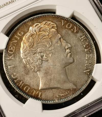 甄臻铺-世界币章拍卖（第38期）立冬小精品场，送拍享返佣金等优惠多多 NGC-UNCD 1840年德国巴伐利亚阿尔布雷希特·泰勒2泰勒银币 历史泰勒中的较少见品种 五彩包浆