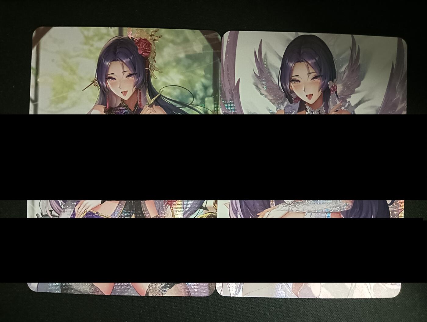 花开卡拍第46期（11月9号周日截拍，品控勿拍!!!拍品不寄存，运费5元，自制卡难免瑕疵，可能存在轻微撞角爆边等出厂瑕疵，品控介意勿拍！） 枕边尤物 艺术卡 2张 纱布闪