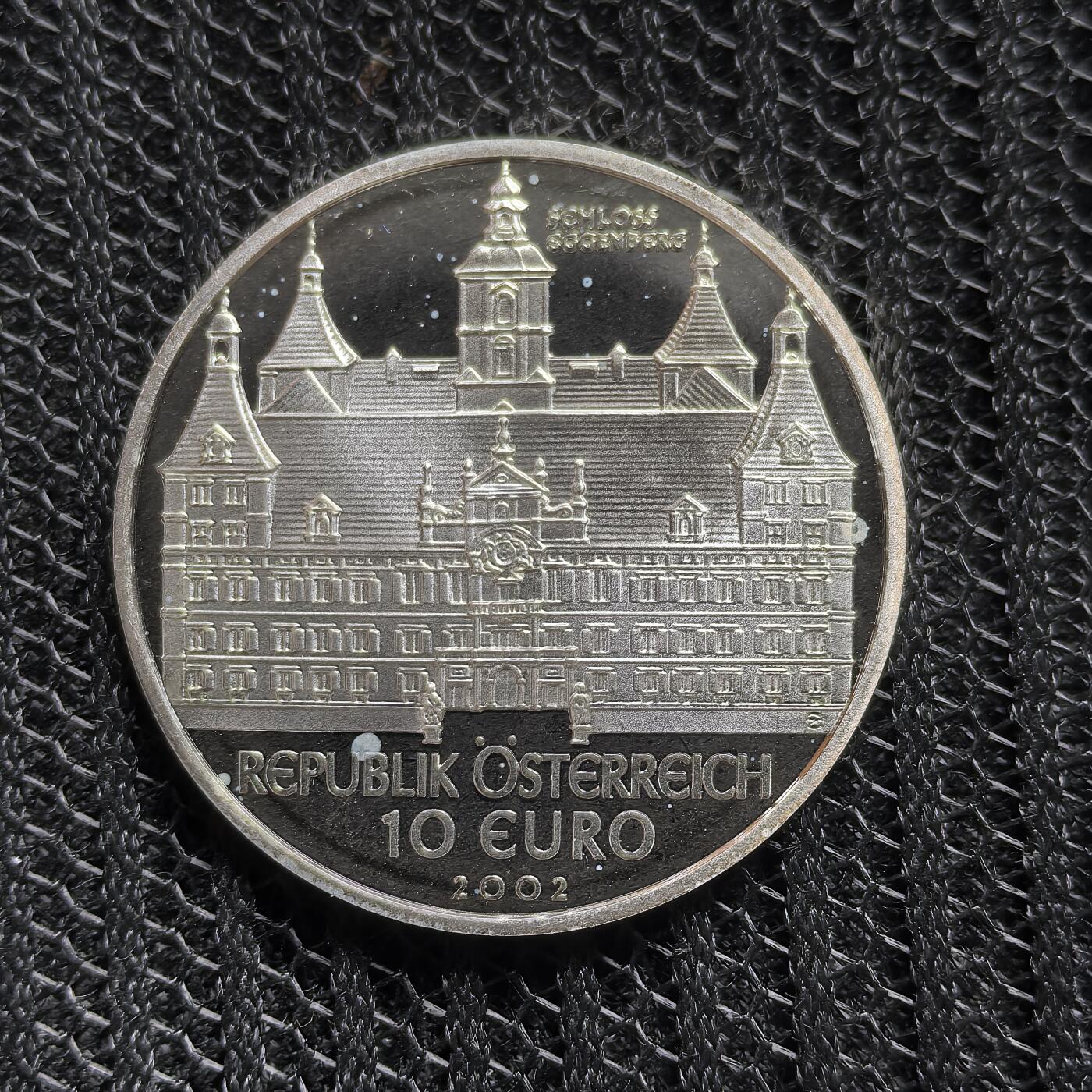 道一币馆币章第一百五十四场 奥地利2002年埃根博格城堡10欧元银币 