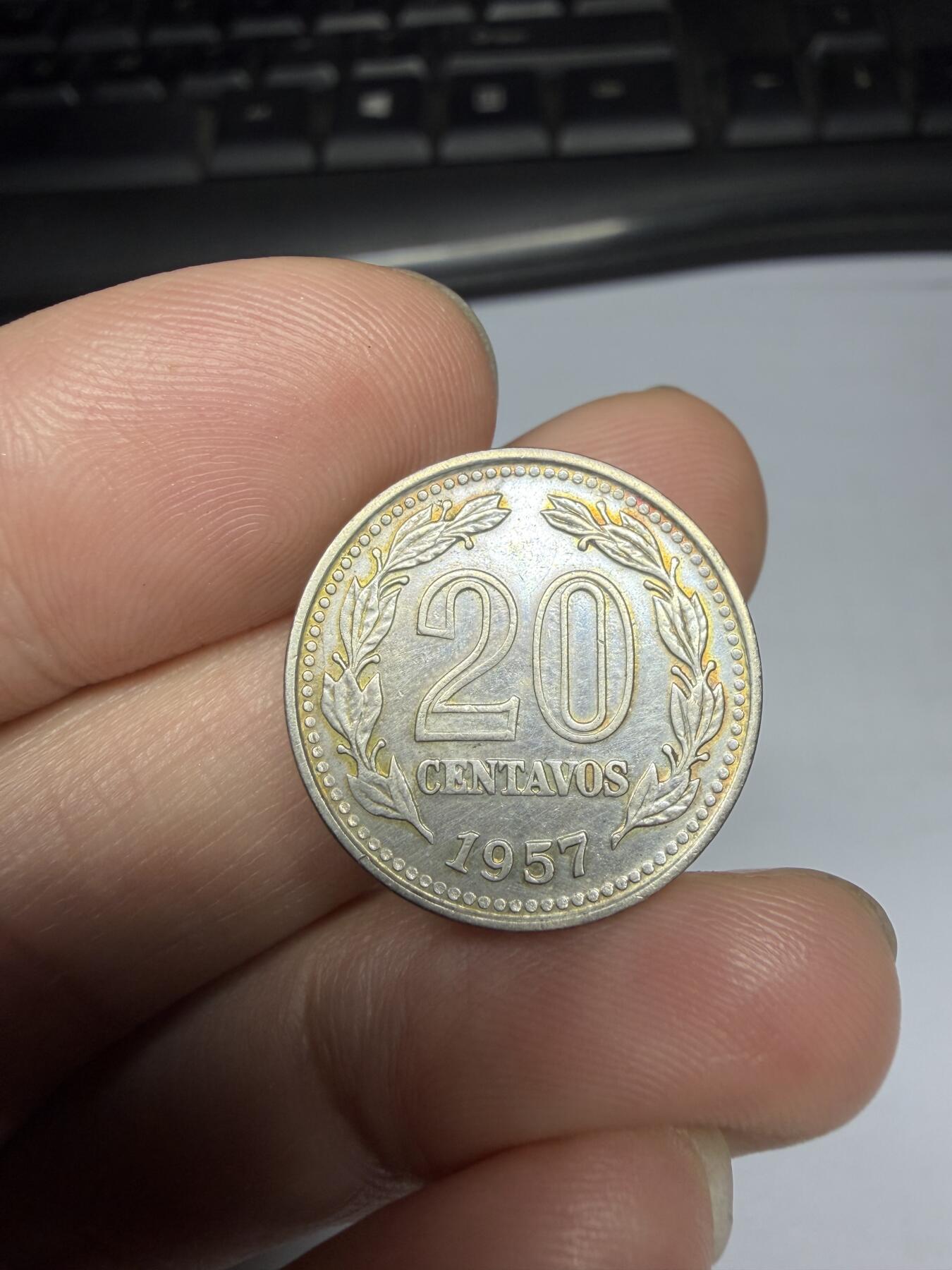 2025年集古藏今外币拍卖第十期-第3场—（总第283拍），可以寄存60天，满160元包邮。 1957年阿根廷20分