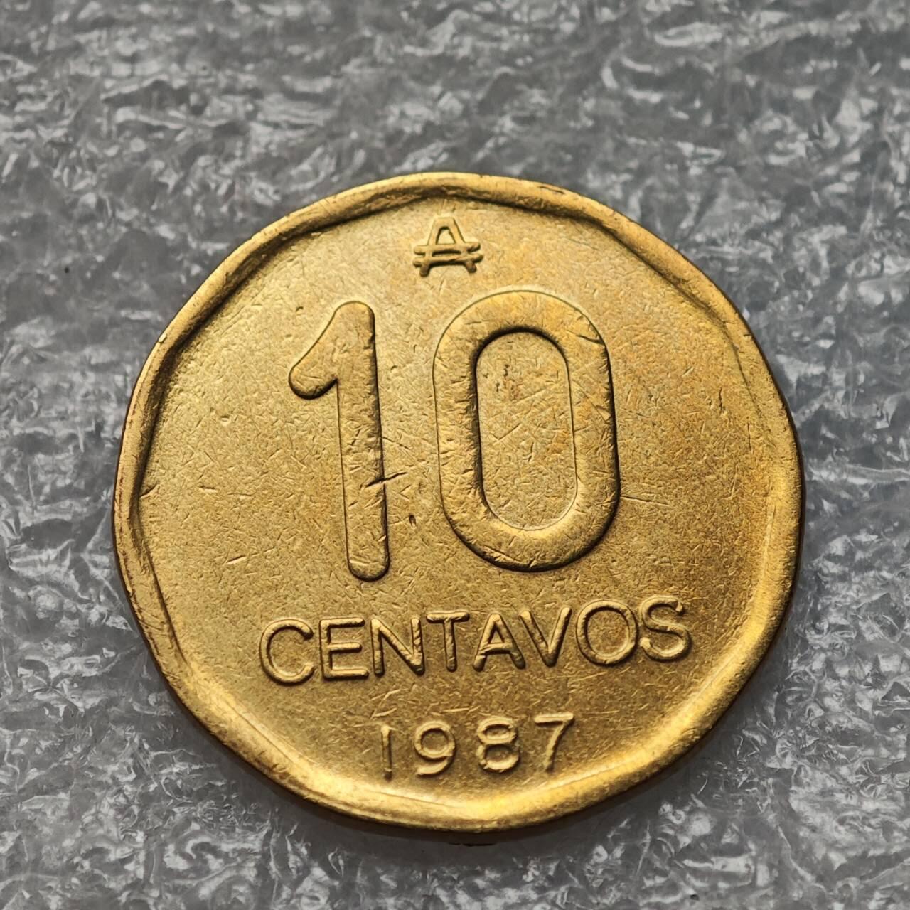 【淘币小摊】限时拍第七百九十五拍  葡属印度爪哇波兰阿根廷专场  满百包邮可预留两周  周一统一发货  阿根廷1987年10分铜币货币贬值1000倍 km98