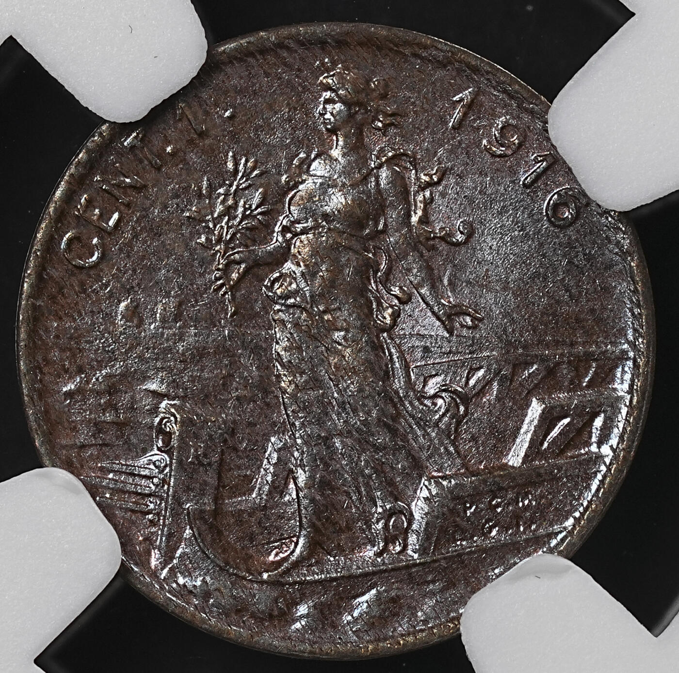 修遠堂世界钱币第九十二期 NGC评级 意大利1分铜币两枚