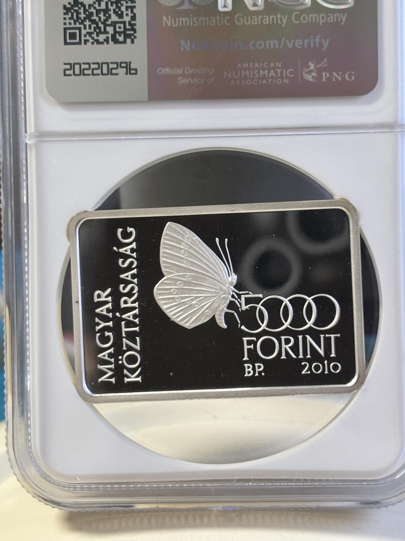 第181期拍卖   获奖匈牙利2010年世界文化遗产奥赛格国家公园银币 NGC PF69，925银，31.46克，发行5000枚，获得克劳斯2012年度人民选择大奖