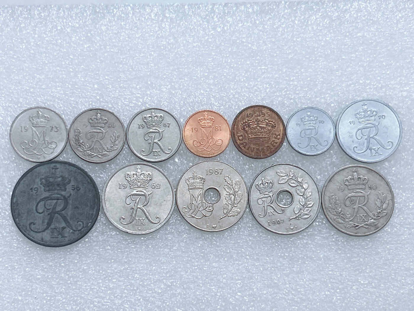 第一海外回流一元起拍收藏 散集专场  第263期 丹麦硬币 12枚 无重复