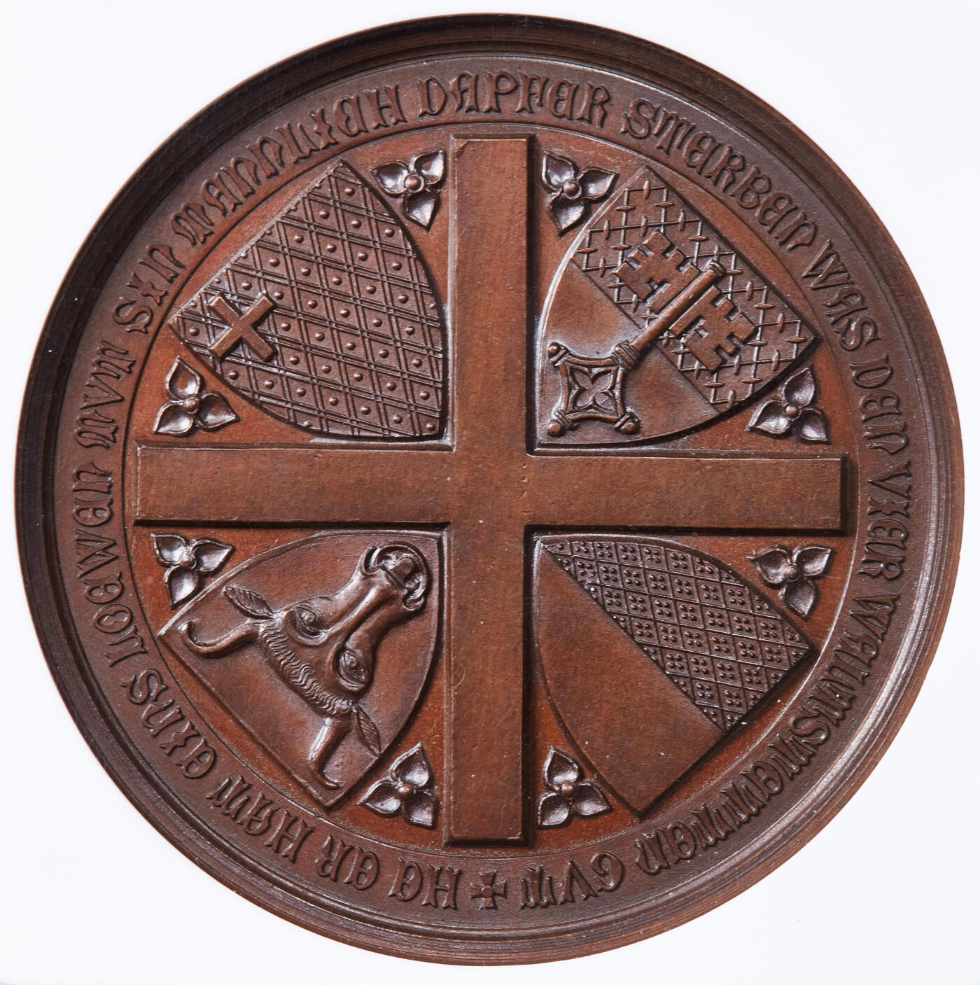 【俄甄集藏】2025年(044)11-12星期三晚 19:30 全场包邮 瑞士1886年纪念森帕赫战役600周年大通章，NGC MS64，高浮雕，巧克力包浆，顶级状态，经典品种，疑似低评