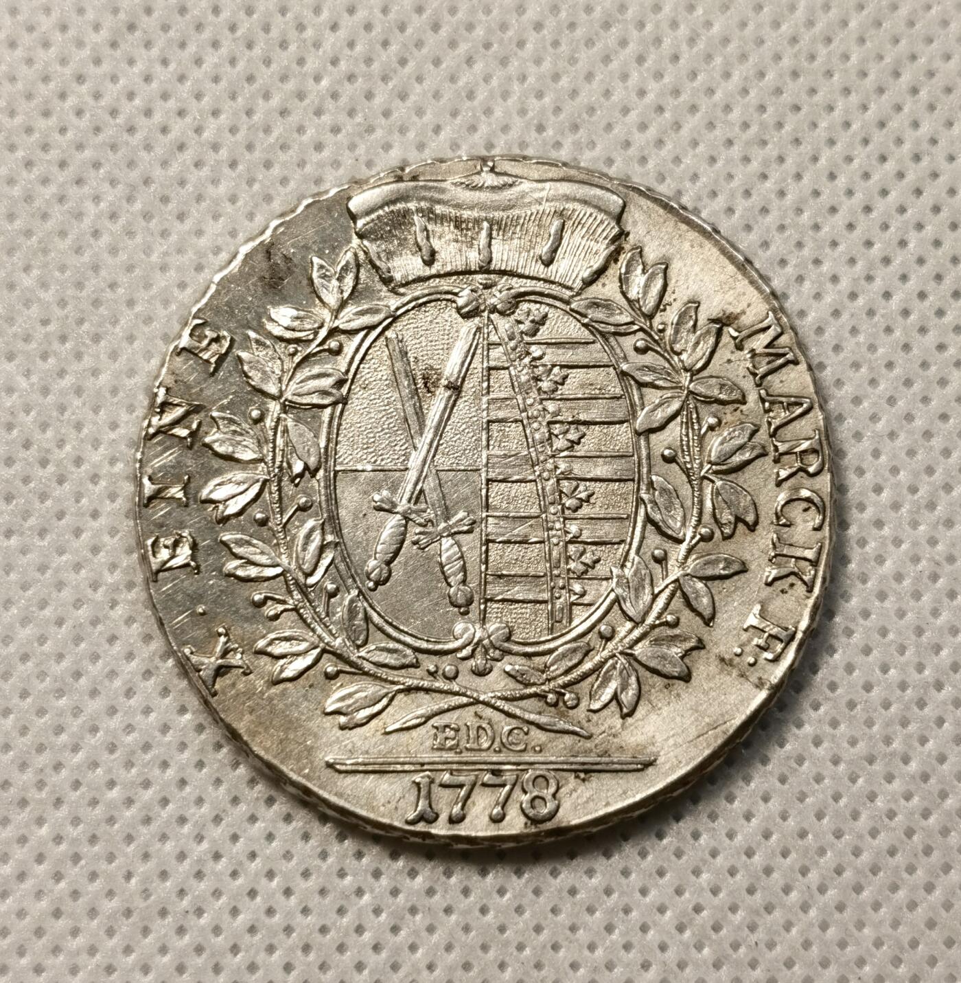 甄臻铺-世界币章拍卖（第38期）立冬小精品场，送拍享返佣金等优惠多多 德国 1778年 萨克森 泰勒大银币 双面深打