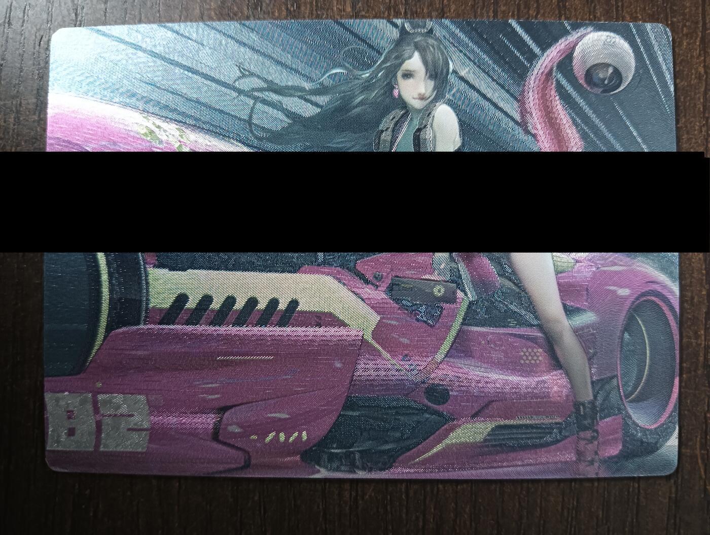 花开卡拍第46期（11月9号周日截拍，品控勿拍!!!拍品不寄存，运费5元，自制卡难免瑕疵，可能存在轻微撞角爆边等出厂瑕疵，品控介意勿拍！） 赛车女郎不知火舞 1张 粗闪