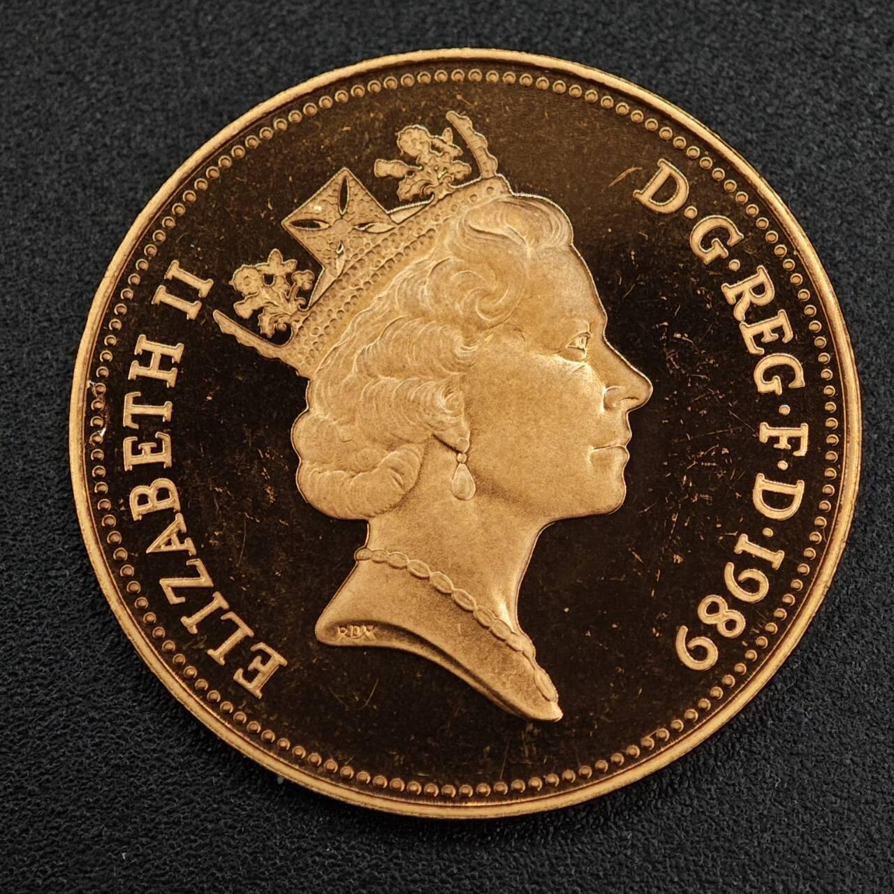 【淘币小摊】实时拍第七百九十一拍   散币纸币套币场   满百包邮可预留二周 每周一统一发货   英国1989年2便士精制铜币