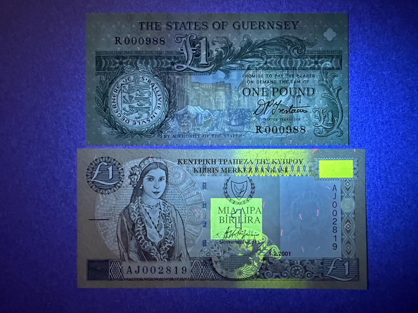 《艾美收藏》第219期-11.9周日外币畅拍场 根西、塞浦路斯1镑 UNC 小号无47