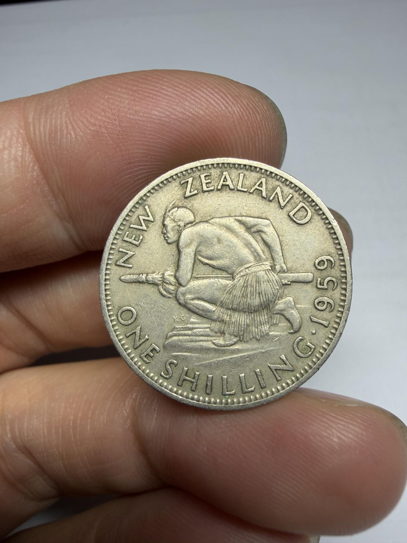 2025年集古藏今外币拍卖第十期-第4场—（总第284拍），可以寄存60天，满160元包邮。 1959年新西兰1先令