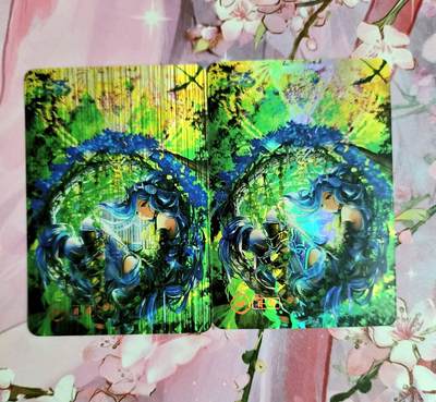 龙虎卡牌第六二场 百里霸场 （无佣金，周六结拍，欢迎送拍） - 拉丝彩闪2张 精选唯美风 双工艺一对