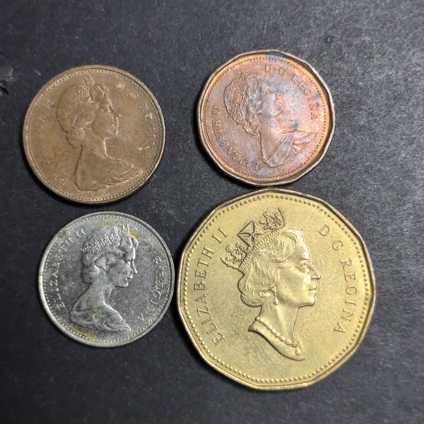 各国硬币第6期 无佣金 加拿大1  10元4个