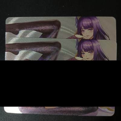 花开卡拍第46期（11月9号周日截拍，品控勿拍!!!拍品不寄存，运费5元，自制卡难免瑕疵，可能存在轻微撞角爆边等出厂瑕疵，品控介意勿拍！） - 原神 艺术卡 雷电将军 2张 粗闪