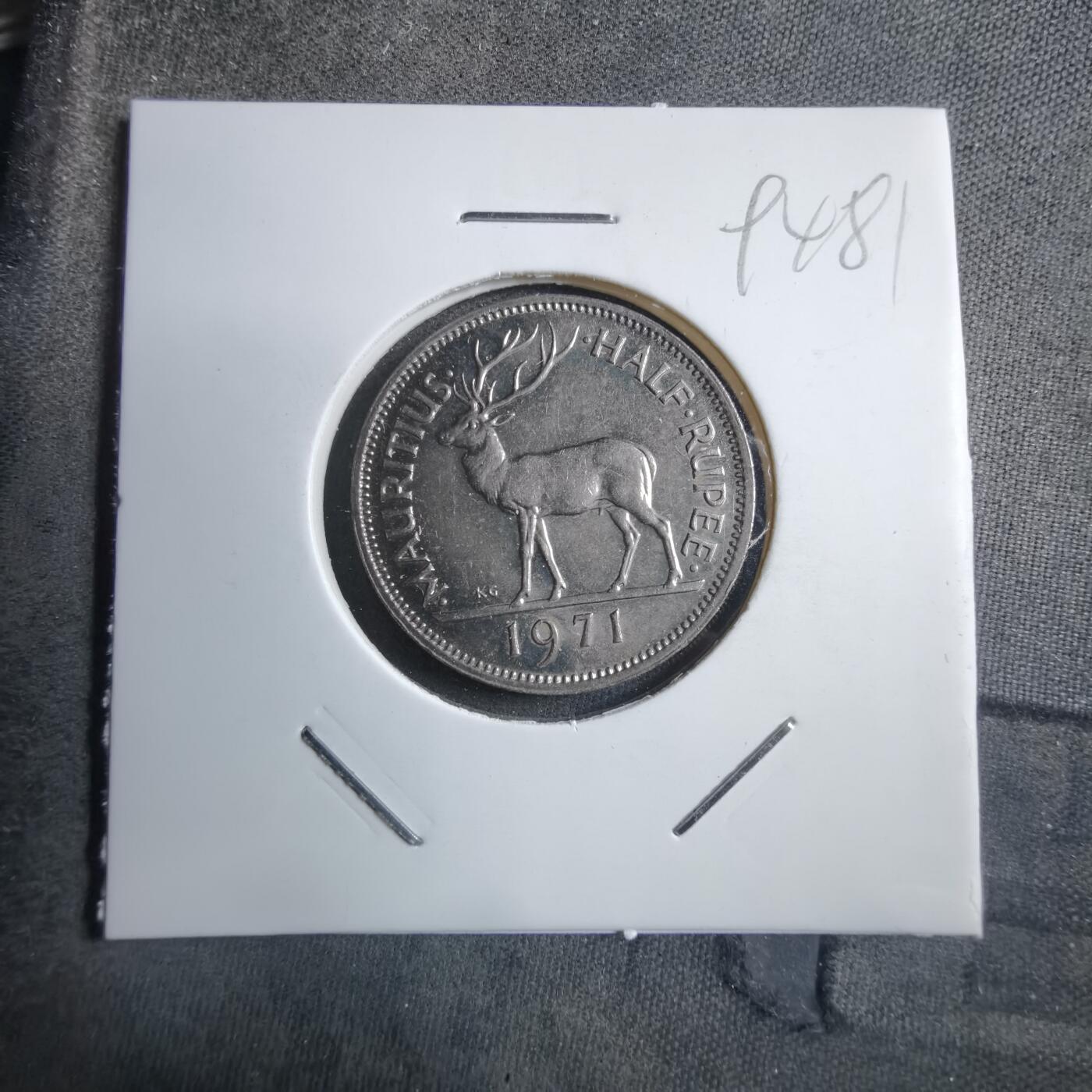 沼泽如烟--第894场 毛里求斯1971年半卢比