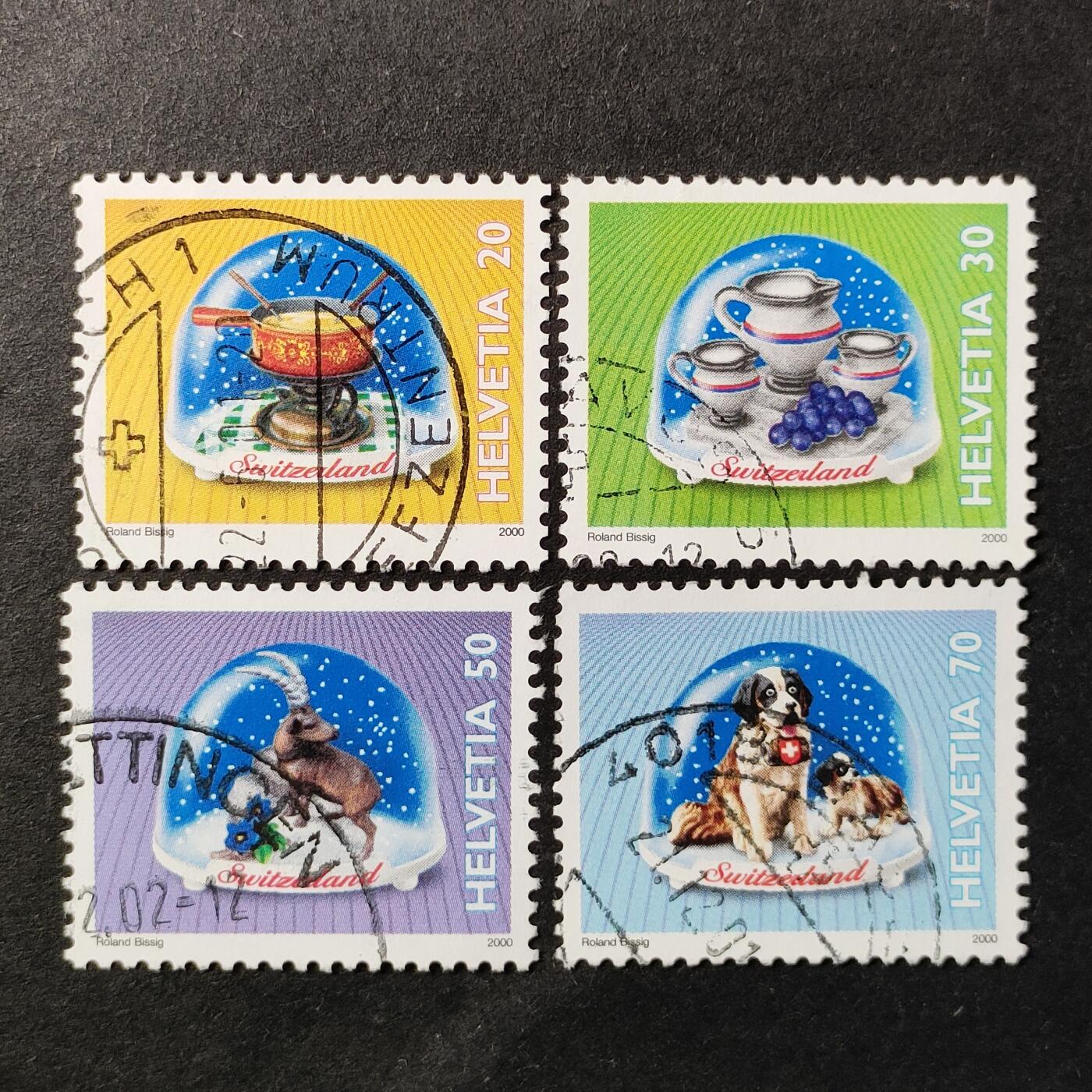 ↓君缘收藏646期☞钱币邮品↓无佣金、可寄存、满30元包邮  瑞士邮票，2000年雪花球邮票