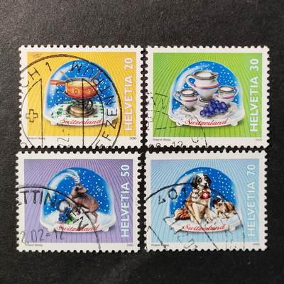 ↓君缘收藏646期☞钱币邮品↓无佣金、可寄存、满30元包邮  - 瑞士邮票，2000年雪花球邮票