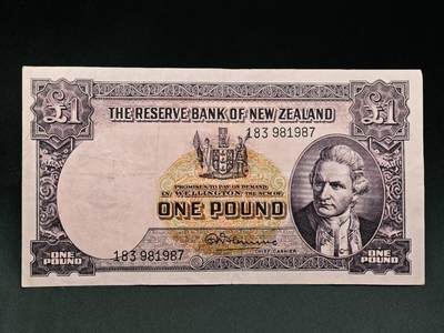 【淘币小摊】实时拍第七百九十一拍   散币纸币套币场   满百包邮可预留二周 每周一统一发货   - 新西兰一镑