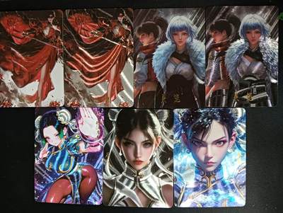 花开卡拍第46期（11月9号周日截拍，品控勿拍!!!拍品不寄存，运费5元，自制卡难免瑕疵，可能存在轻微撞角爆边等出厂瑕疵，品控介意勿拍！） - 宅心造物 春丽小套卡+宁红夜+灵笼双工艺