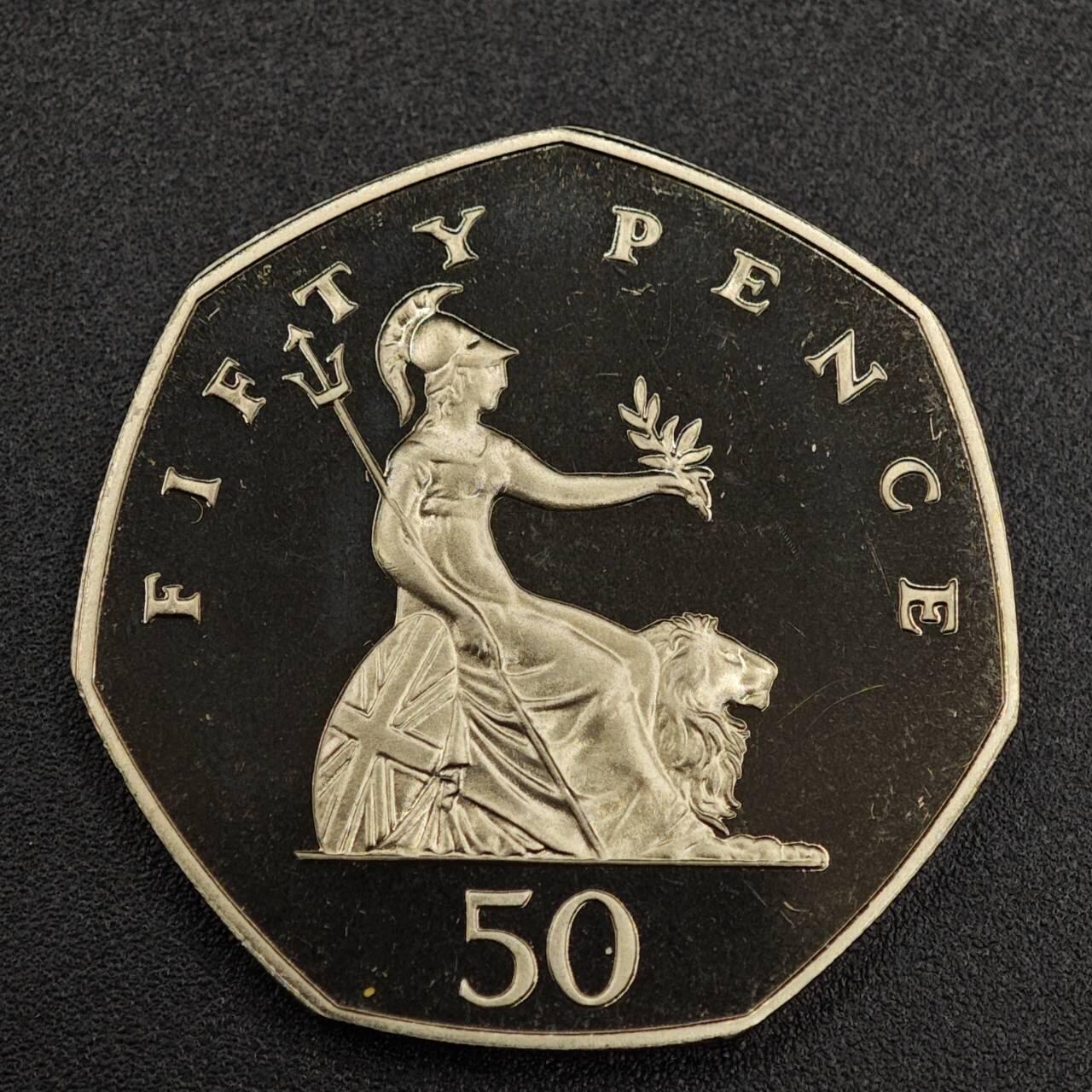 【淘币小摊】实时拍第七百九十一拍   散币纸币套币场   满百包邮可预留二周 每周一统一发货   英国1989年50便士精制镍币