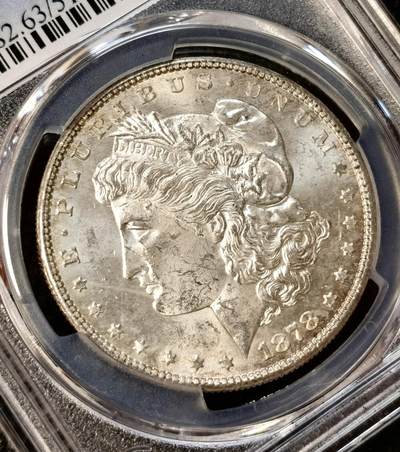 甄臻铺-世界币章拍卖（第38期）立冬小精品场，送拍享返佣金等优惠多多 PCGS-MS63 1878年S版摩根，首发年份，打制极好，PL质感