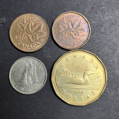 各国硬币第6期 无佣金 - 加拿大1  10元4个