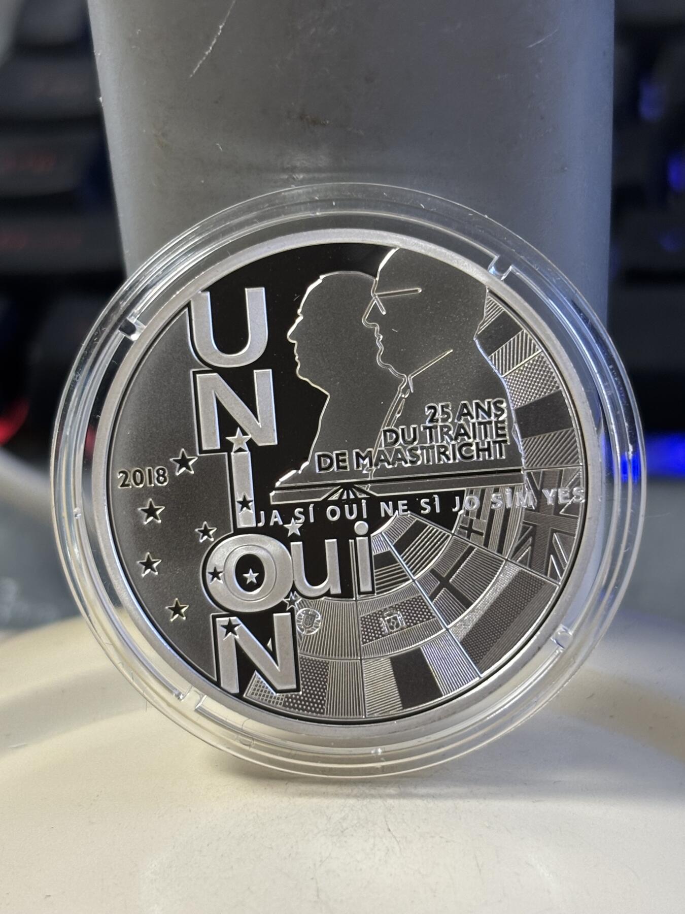 第181期拍卖 法国2018年法德条约纪念银币，22.2克