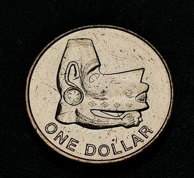 世界各国普、纪币捡漏专场(第十八场) - 【绝版】2012年伊丽莎白女王英属所罗门群岛土著神兽雕塑1元