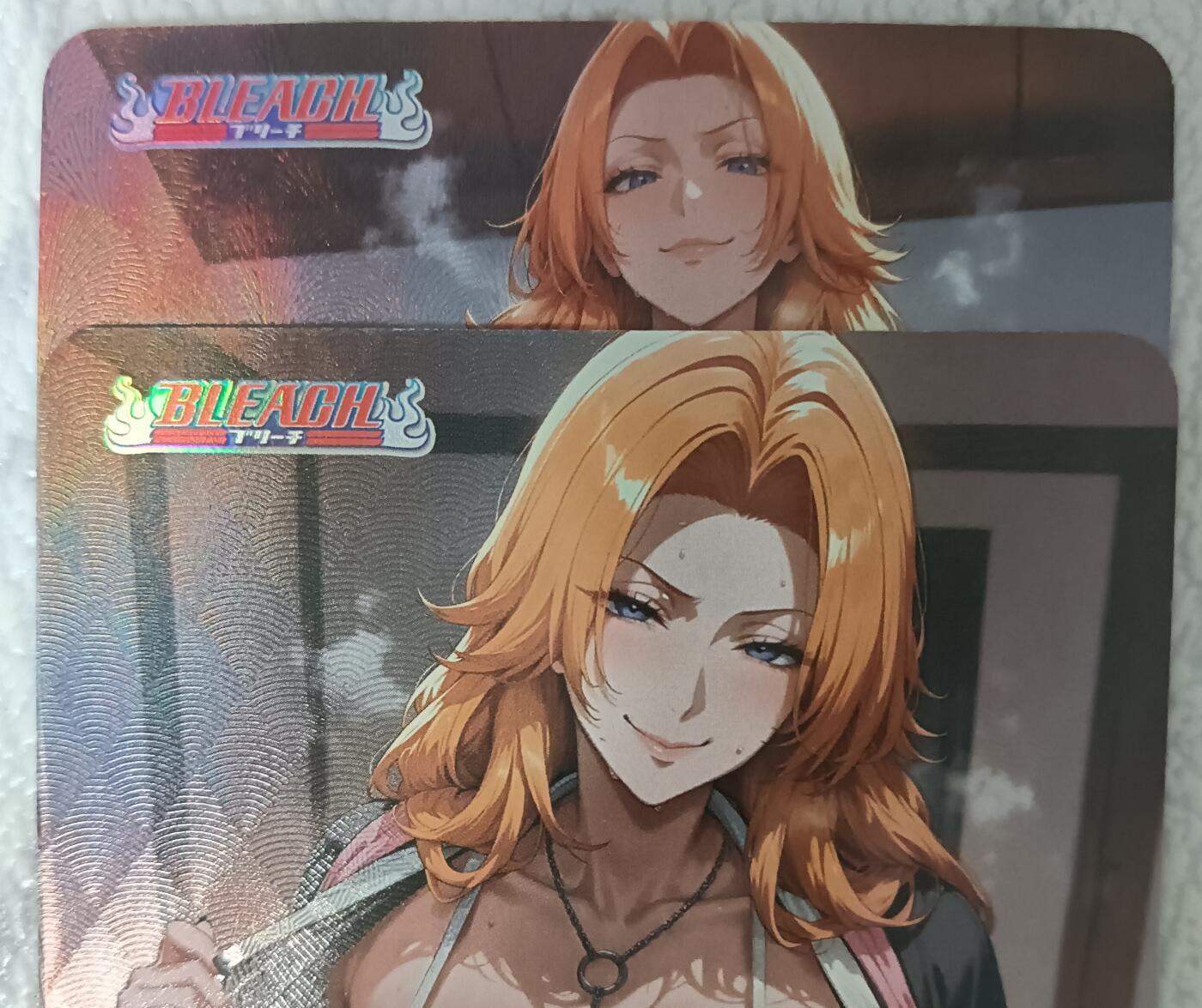 花开卡拍第46期（11月9号周日截拍，品控勿拍!!!拍品不寄存，运费5元，自制卡难免瑕疵，可能存在轻微撞角爆边等出厂瑕疵，品控介意勿拍！） 死神松本乱菊境界对卡